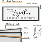 And So Together They Built A Life They Loved Wall Decor, 32"×12", Black - Image 2