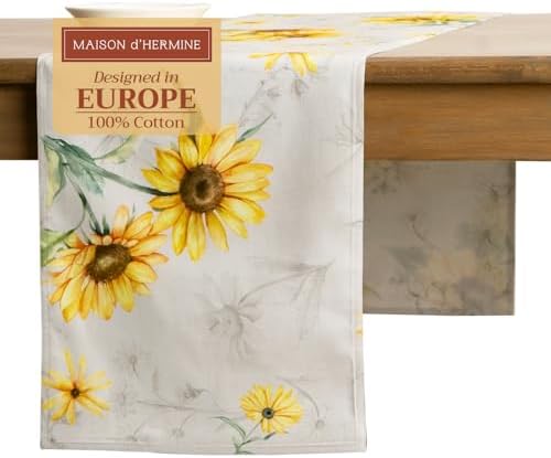 Maison d' Hermine Table Runner 100% Cotton 14.50" x 108" (Double Layer) by MaisondHermine