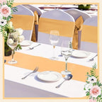 Bencailor 24 Pcs Champagne Satin Table Runners Bulk, 12 x 108 Inch - Image 4