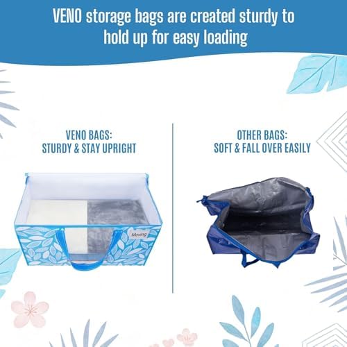 VENO Moving Bags, Wide Open Top, Clear Window, Spring Breeze, 6 Pack - Image 6