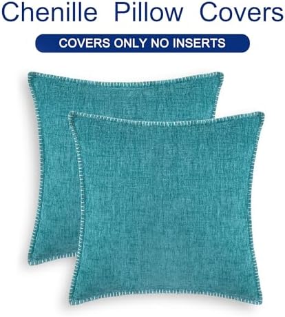 CaliTime Decorative Couch Throw Pillow Covers 26 X 26 Inches Lake Blue - Image 6