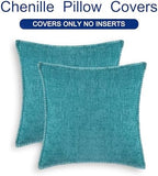 CaliTime Decorative Couch Throw Pillow Covers 22 X 22 Inches Lake Blue - Image 6