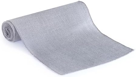 MDS® Pack of 5 Natural Burlap Table Runner, 12 x 72 Inch, Jute Rustic Farmhouse Boho Table Decor for Wedding Reception, Dining Table, Bridal Shower, Baby Shower & Party Decorations - Silver Grey - Image 4