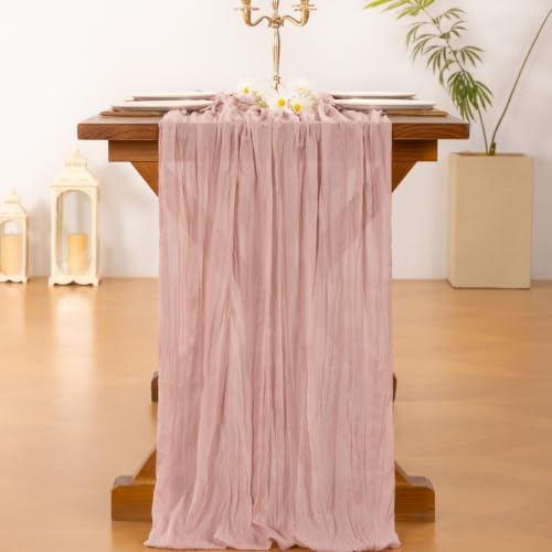 10 Pack Cheesecloth Table Runner Fall Boho Gauze Wedding Party Home Decor - Image 4