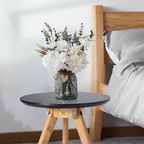 Leftover Fake Flowers in Vase,White Artificial Flowers Centerpieces for Tables,Fake Plant and Faux Flowers for Vase,Silk Flower Arrangements for Home Decor Living Room,Coffee Table Decor - Image 5