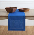 Solino Home 100% Pure Linen Table Runner Blue, Classic Hemstitch 14 x 72 in by SolinoHome