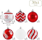 Valery Madelyn 30ct Christmas Ornaments Tree Decorations Set 2 Inch - Image 3