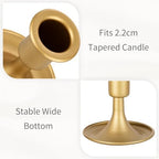 Gold Candlestick Holders Vintage: Set of 24 Taper Candle Holder - Image 5