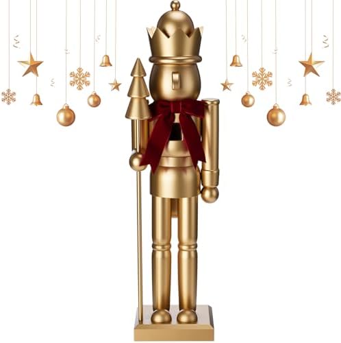 Blosssound 15" Gold Christmas Nutcracker Decor Neutral Figurine, King by Blosssound