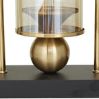 CosmoLiving by Cosmopolitan Metal Pillar Candle Holder with Metal Stand, 8" x 4" x 13", Gold - Image 4