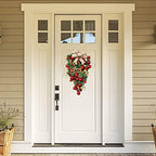Christmas Wreath Winter Wreath for Front Door Xmas Party Favors Decoration Accessories Door Window Porch Pendant - Image 3