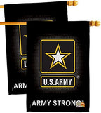 Breeze Decor U.S. Army House Flag - 2 pcs Pack Armed Forces Rangers United State American Military Veteran Retire Official - Decoration Banner Small Garden Yard Gift Double-Sided Imported 28 X 40 by Breeze+Decor