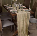 12Pack Beige Cheesecloth Table Runner 20x120inch Gauze Table Runners - Image 3