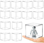 KissYou Acrylic Box 12 Packs Clear Box with Lid Acrylic Candy Boxes Transparent Display Square Cube Jewelry Storage Contanier Graduation Day Decorative Boxes by KissYou