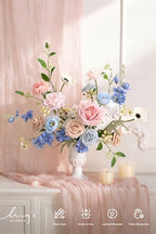 Ling's moment Artificial Pink Wedding Flowers Combo, English Pastel, Deluxe - Image 2