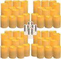 LED Candles 48Pack,Flickering Flameless Design,Operated by Remote with Timer FunctionGreat for Aniversary,Halloween and Christmas by Grcdoyvl