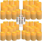 LED Candles 48Pack,Flickering Flameless Design,Operated by Remote with Timer FunctionGreat for Aniversary,Halloween and Christmas by Grcdoyvl