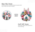 16 Inch Easter Bunny Ears Butt Wreath for Front Door, Bunny Thief Carrots Eggs Mesh Deco Wreath for Spring Easter Decoration, Lovely Bunny for Home Decor Porch Door and Wall - Image 5