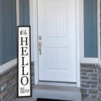 flowtorely Oh Hello There Outdoor Welcome Sign, 45"X9", Black - Image 3