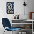 Metal Sign Vintage Tin Sign Alaskan Malamute Starry Night Elegance Majestic Malamute and Night Sky for Home Lodge and Seasonal Decor Corrosion Resistant Aluminum 8×12 Inches with Metal Frame - Image 5