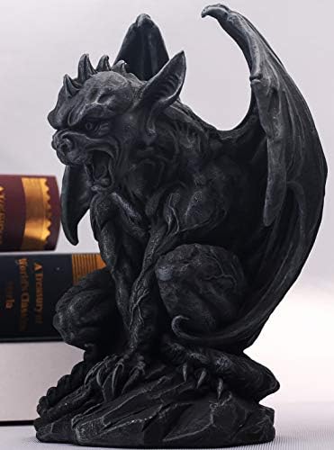 JORAE Winged Gargoyle Statue Home Decor Halloween Figurines 9" H - Image 3