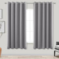 KOUFALL Grey Grommet Insulated Thermal Room Darkening Blackout Curtains for Living Room 72x63 Inches Long by KOUFALL