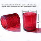 VOHO 24pcs Red Votive Candle Holders for Table Centerpiece Valentines Day - Image 7