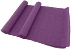 BambooMN Purple 15" x 88" Vintage Burlap Table Runner for Rustic Wedding Bridal Shower Bachelorette Graduation Party Table Decor Decorations, 6 Pieces by BambooMN