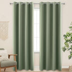 KOUFALL Retro Vintage Curtains for Bedroom,Green Farmhouse Blackout Elegant Curtains & Drapes for Living Room - Image 3