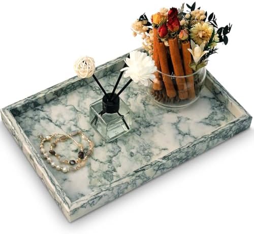 Marble Bathroom Tray,Pure Natural Vanity Tray by MULWRMarbleTray