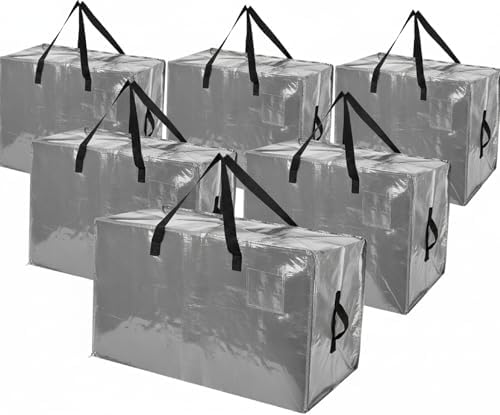 Shappy 6 Pcs Storage Bags, Grey, 30 x 16", 24 x 16", 20 x 16" by Shappy