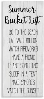 Stupell Industries 'Summer Bucket List Casual Sign'| Canvas Art by StupellIndustries