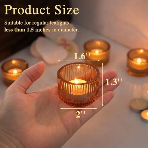 HAVITI 72 Pack Tealight Gold Candle Holders, Votive Tea Light Candle Holder - Image 2