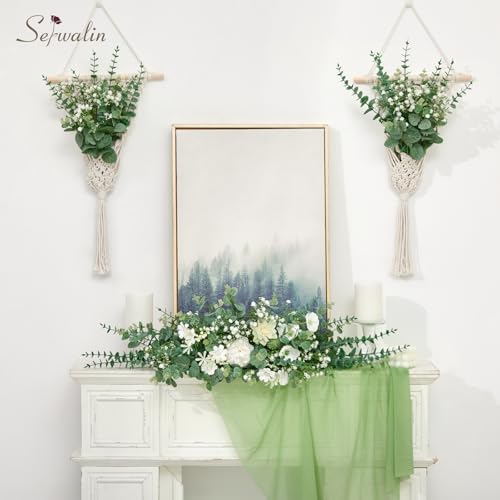 Serwalin 50PCS Mixed Eucalyptus Stems with Baby's Breath Greenery - Image 6