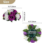 NUPTIO Flower Balls Centerpieces for Tables: Purple White Fake Roses - Image 6