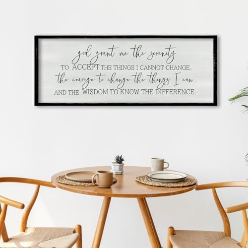 ZZJJHYWGQ God Grant Me Prayer Wall Decor, 32"×12", Black - Image 5