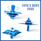 Dripless Hanukkah Candles Set - 45 Multi Tone Blue and White Ombre Spiral Candle Includes a DIY Dreidel, Prayer Card - Standard Size Menorah Candles Enough for Eight Nights of Chanukah By Zion Judaica - Image 6