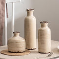 Ceramic Vase Set of 3 White, Ice Crackle Bud Vases for Flower Centerpieces by Letsupgradeyourhome