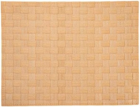 Restaurantware Rectangle Gold Woven Placemat, 16 x 12 in, 6 Pack - Image 2