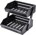 VIKEYHOME Kitchen Organizer with 2-Tier Bamboo Fruit Basket – Large Capacity, Space-Saving Fruit & Veggie Stand for Countertop, Snack Holder, Natural & Sturdy 15mm Thick Design by VIKEYHOME