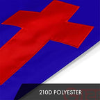 G128 Christian Flag | 6x10 Ft | ToughWeave Series Embroidered 300D Polyester | Religious Flag, Embroidered Design, Indoor/Outdoor, Brass Grommets - Image 4