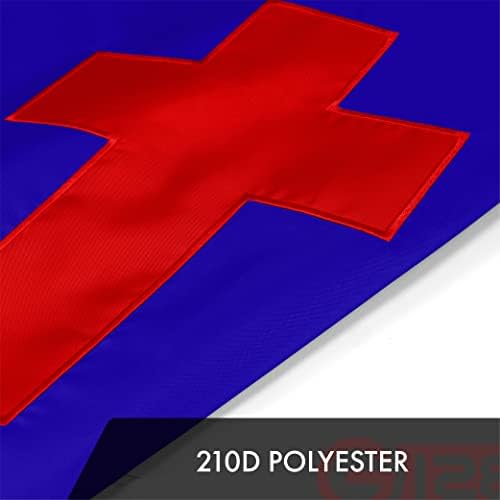G128 Christian Flag | 6x10 Ft | ToughWeave Series Embroidered 300D Polyester | Religious Flag, Embroidered Design, Indoor/Outdoor, Brass Grommets - Image 4