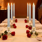 Flameless Taper Candles, Crystallized-Brilliant, 6 Pack - Image 2