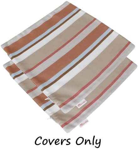 Outdoor/Indoor Sunbrella Throw Pillows Square Set of 2 Pieces 20 inch x 20 inch Beaming Mojave - Cover Only, Insert Not Included - Image 2