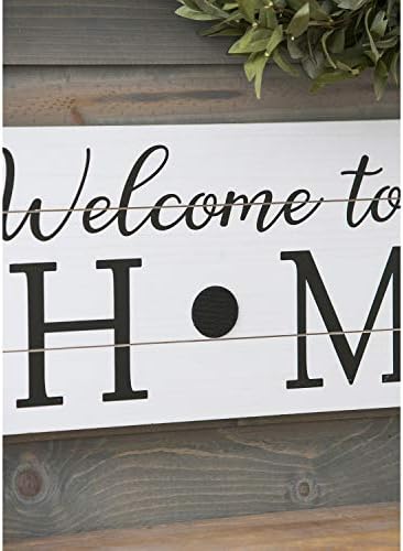 Cypress Home Welcome to our Home Interchangeable Wood Sign | 10 pieces for all Holidays and Seaons | Rustic Farmhouse Wall Art Decor | 28 Inches x 11 Inches - Image 4