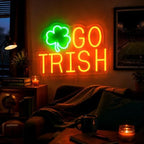 Shamrock Neon Sign Green Orange IRISH Neon Light for Wall Decor - Image 3