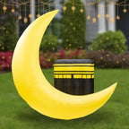 6FT Ramadan Inflatable Kaaba with Crescent Moon - Islamic Ramadan Decor for Outdoor Front/Back Lawns, Built-in LED Lights and Fan to Blow Up with Air, Iftar/Eid Gift by RamadanInflatablesLLC