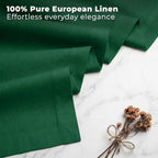 Classic Linen™ by D'Moksha, Forest Green Table Runner 72 Inches Long, 100% Pure Linen, 14 x 72 Inch Table Runner for Dresser, Dining- Fall, Weddings, Outdoor Hosting - Image 2
