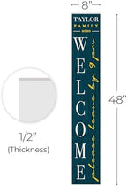 Personalized Welcome Sign for Front Door, Custom Welcome Sign for Porch Outdoor Welcome Home Decorations, 48"x8" PVC Sign (Design 2) - Image 5