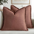 MIULEE Linen Decorative Fall Euro Throw Pillow Covers Autumn Glaze 26x26 by MIULEE
